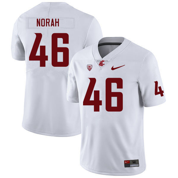 Men #46 Cole Norah Washington State Cougars College Football Jerseys Sale-White